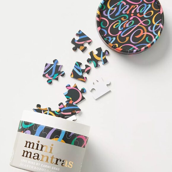 Anthropologie Mini Mantras Puzzle - Love Wins - NEW NIB - Picture 4 of 6